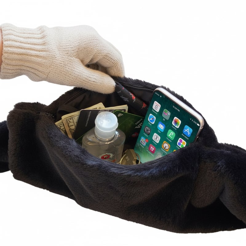 AuroraFur – Pull-Through Faux Fur Scarf