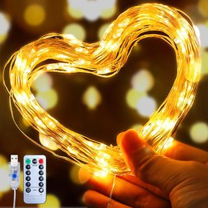 TwinkleGlow - 8 Modes LED String Lights