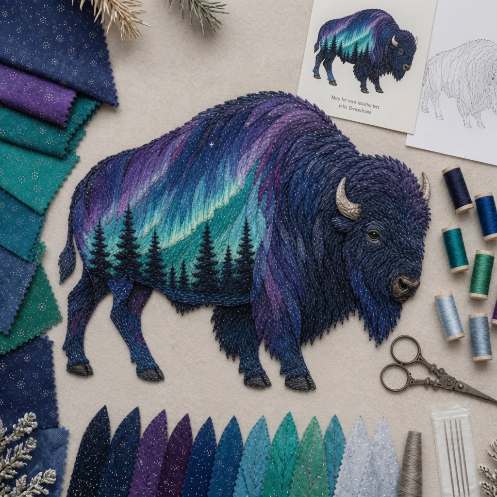 SkyStitch – Northern Lights Patchwork Kit