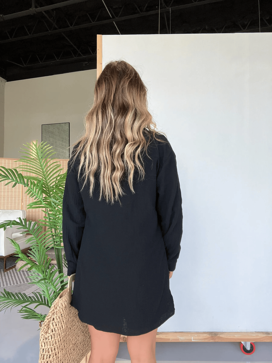 BreezeMuse - Boho Button-Down Dress for Effortless Style