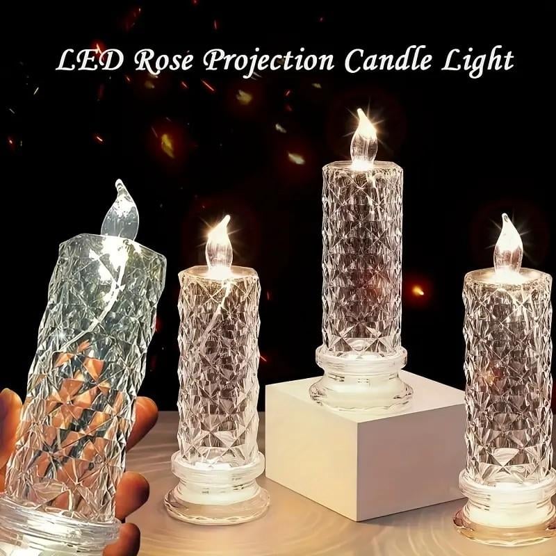 GlowElegance - LED Crystal Candle Décor