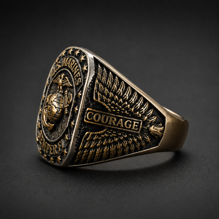 🦅 U.S. Marines Semper Fi Signet Ring - ✈️ BUY 2 FREE SHIPPING