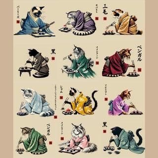 2025 'Cats in Kimonos Eating Sushi' Calendar