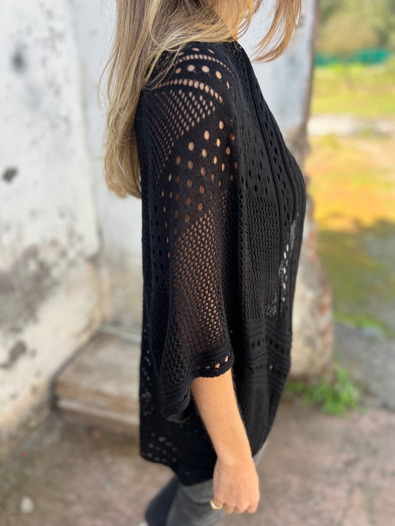 AirLoom – Stylish Hollow Knit Casual Cardigan