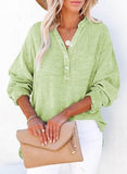 Velura - Relaxed Fit V-Neck Blouse – Soft & Effortless Style