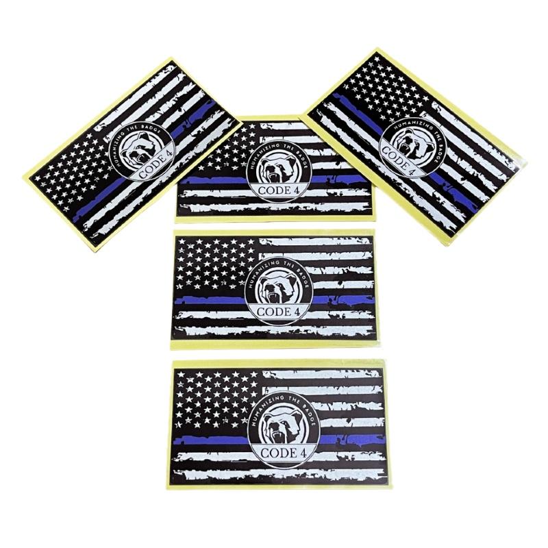LawShield – Thin Blue Line Flag Sticker