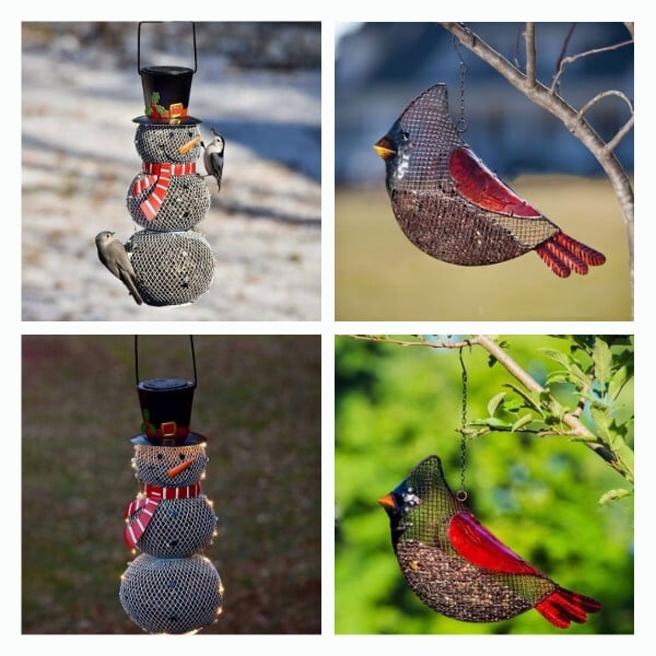 WinterBright Feeder | Solar Snowman Bird Feeder