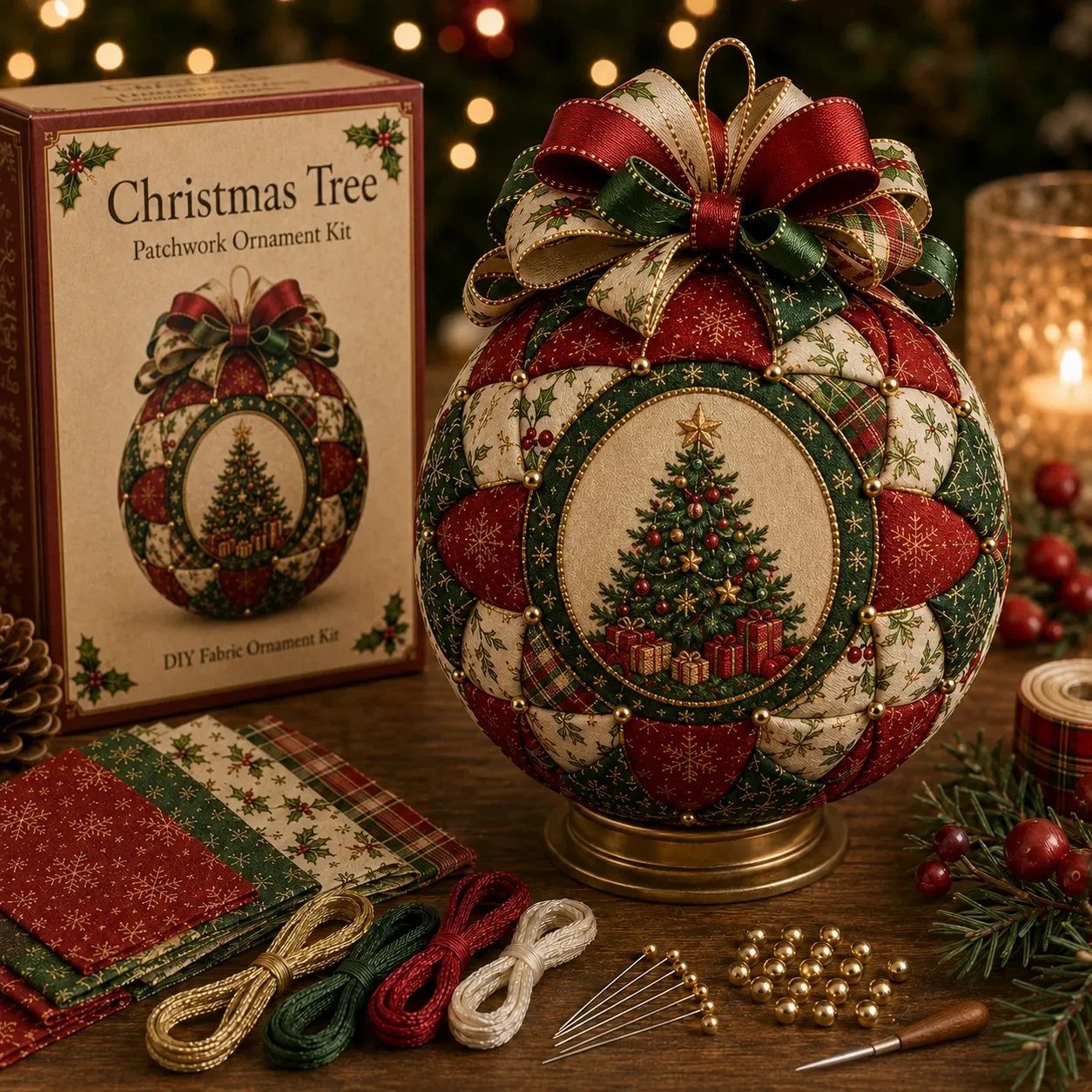 MerryStitch – Handmade Christmas Patchwork Ornament Kit