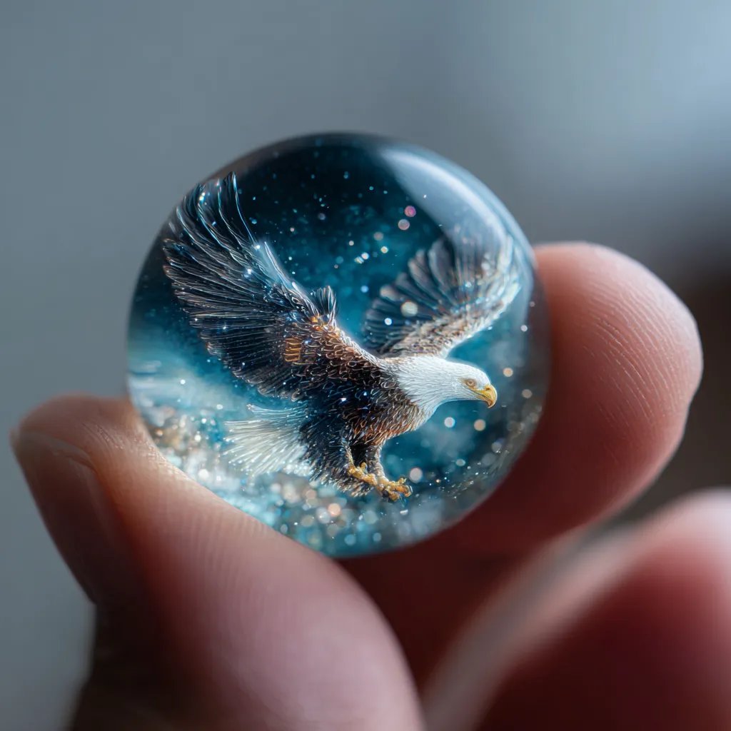 CrystalCraft – Handcrafted Glass Marble Ornament