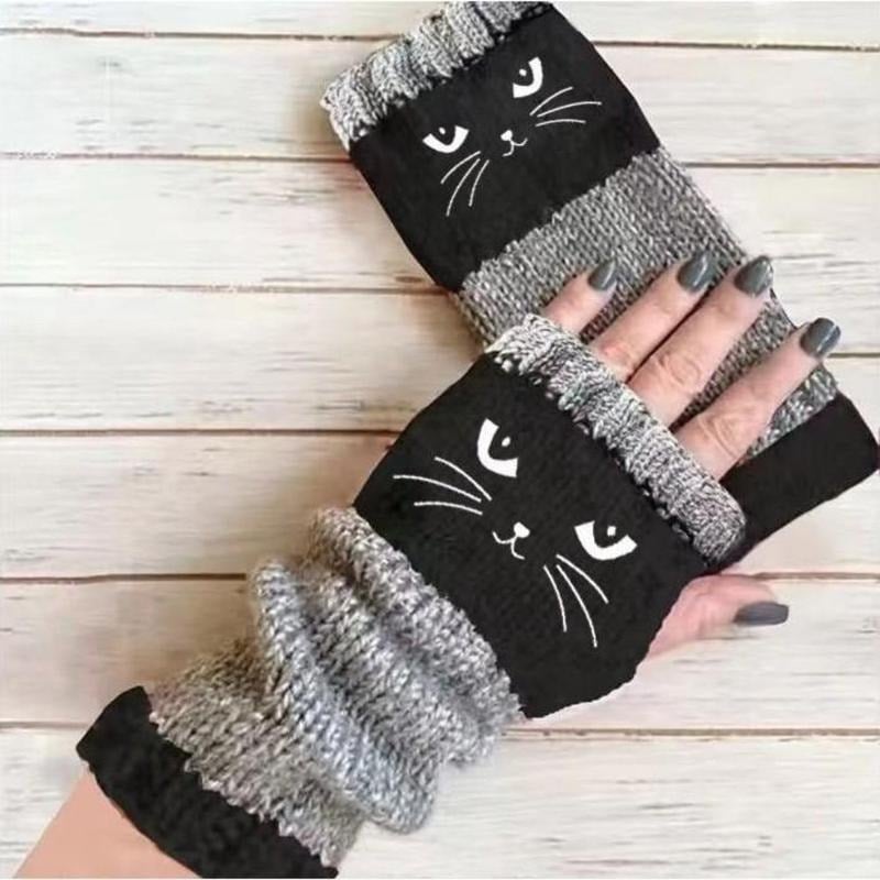 CatKnit – Cozy Fingerless Winter Gloves
