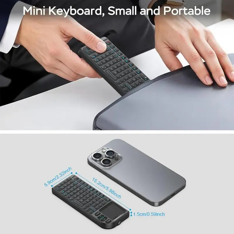 KeyNova – Compact Wireless Backlit Touchpad Keyboard