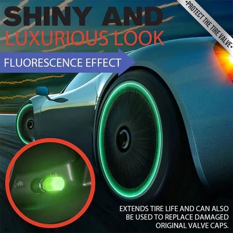 StarWheel - Fluorescent Valve Caps | Ride Bright at Night