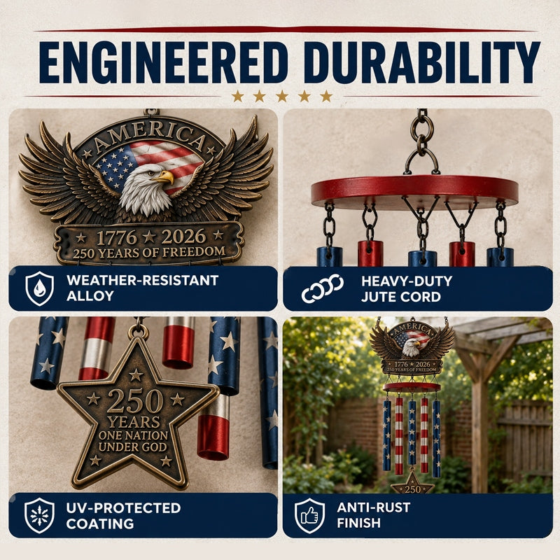 HeritageChime – Premium Patriotic Memorial Wind Chime