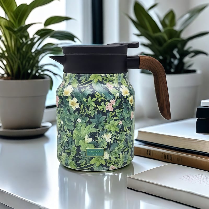 TeaBlossom – Vintage Floral Pattern Thermos with Infuser