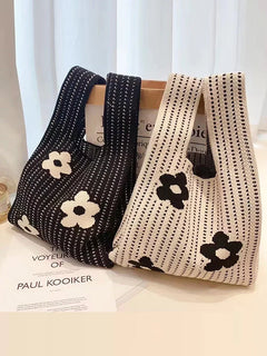 FloraChic – Floral Printed Hollow Design Handbag