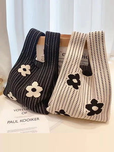 FloraChic – Floral Printed Hollow Design Handbag