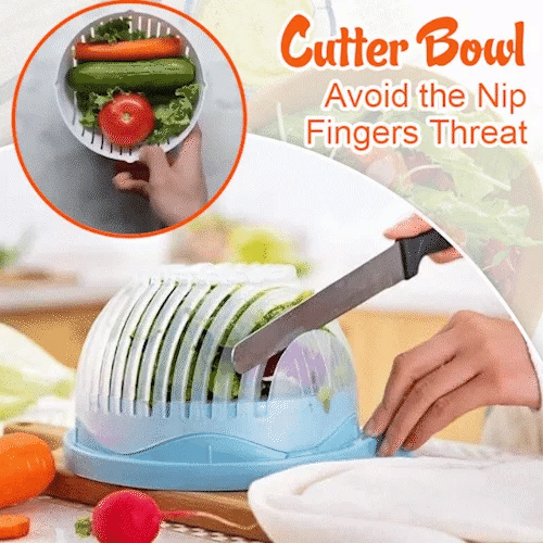 Salad Chopper, Snap Salad Cutter Bowl, Fast Salad Cutter Bowl