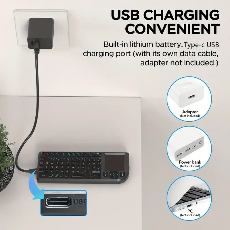 KeyNova – Compact Wireless Backlit Touchpad Keyboard