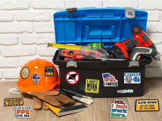 LaughForge – 150pcs Blue Collar Funny Stickers