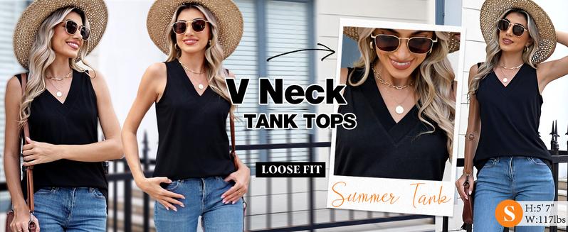 SereneFit - Chic Sleeveless V-Neck Top for Everyday Ease