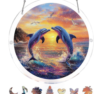 EmeraldFlame –  Acrylic 80 Pcs Suncatcher Puzzle
