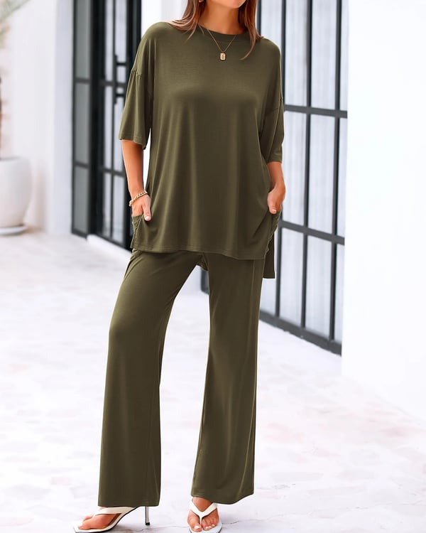 FlowFit – Relaxed 2 Piece Outfit with Pockets