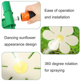 GardenGiggle - Rotating Daisy Lawn Sprinkler – Fun for Kids & Pets