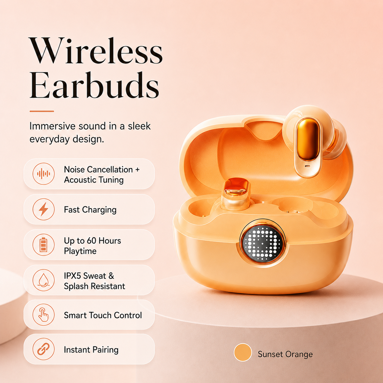 AeroBeat – Immersive Waterproof Sound Wireless Earbuds