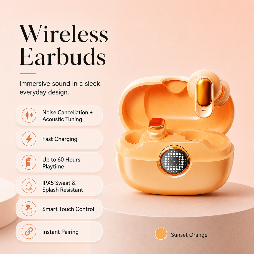 AeroBeat – Immersive Waterproof Sound Wireless Earbuds