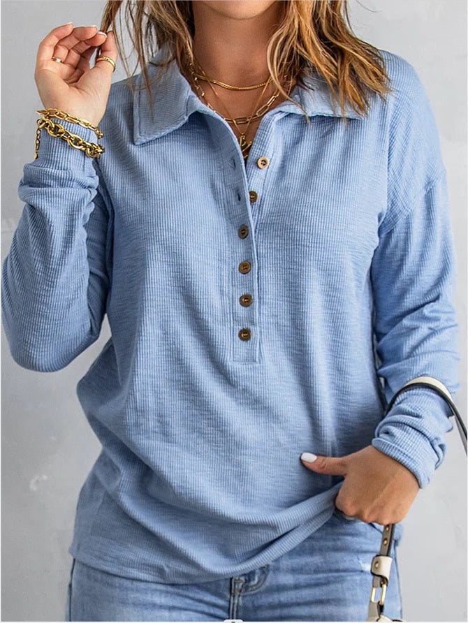 CottonEase – Women’s V-Neck Comfort Shirt