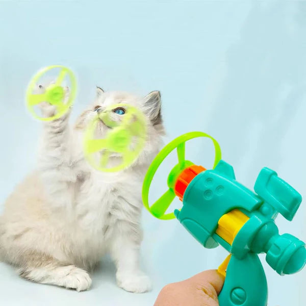 PawGlide – Light Up Cat Disc Launcher Set