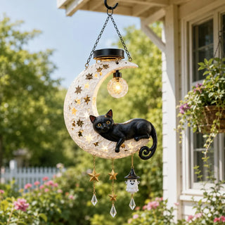 MoonGlow – Solar Crescent Moon Cat Lantern