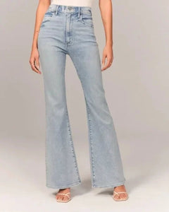 DenimMuse – Super High Waist Stretch Flared Jeans