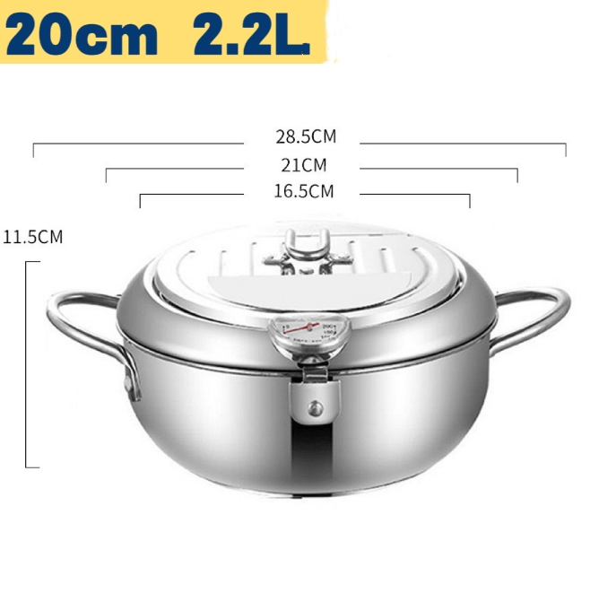 SteelFry – Stainless Steel Fryer Pot with Thermometer