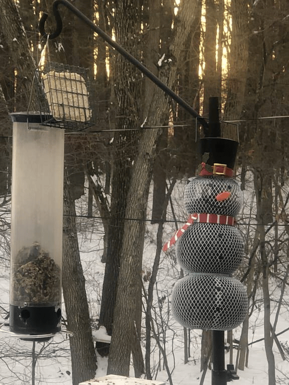 WinterBright Feeder | Solar Snowman Bird Feeder