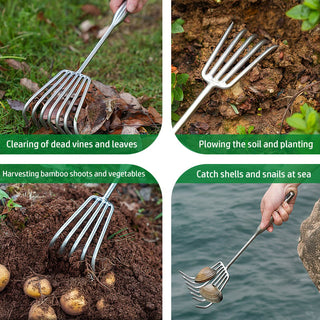 SoilTamer - Durable Stainless Steel Rake