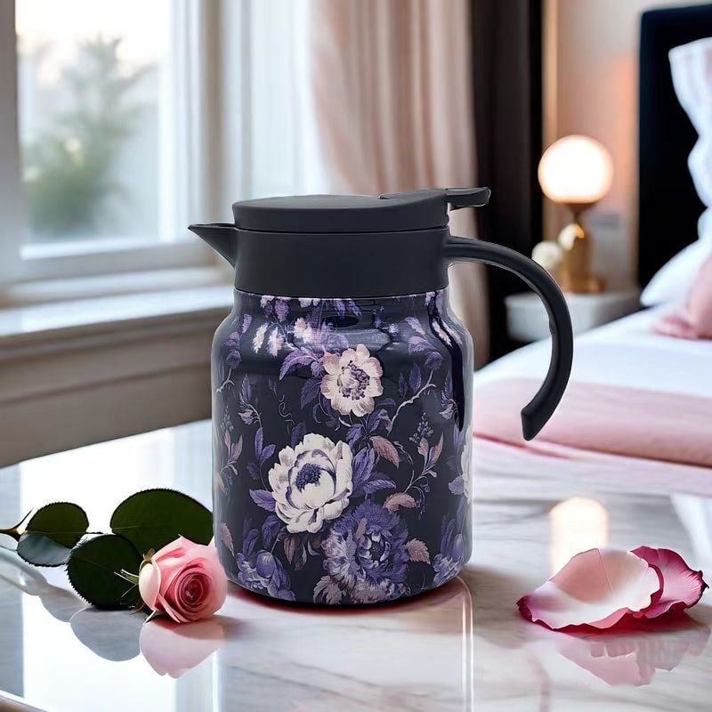 TeaBlossom – Vintage Floral Pattern Thermos with Infuser