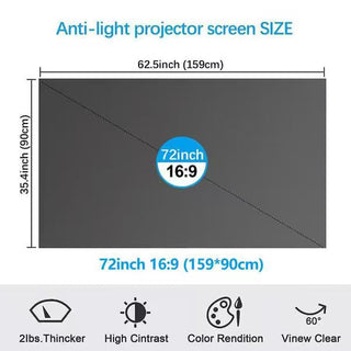 BrightShield – Anti-Light Home Theater Screen (16:9)