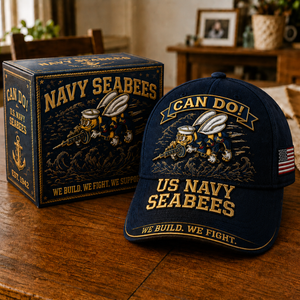 U.S. Navy Seabees “Can Do Spirit” Engineer Grade Commemorative Cap 🐝🇺🇸