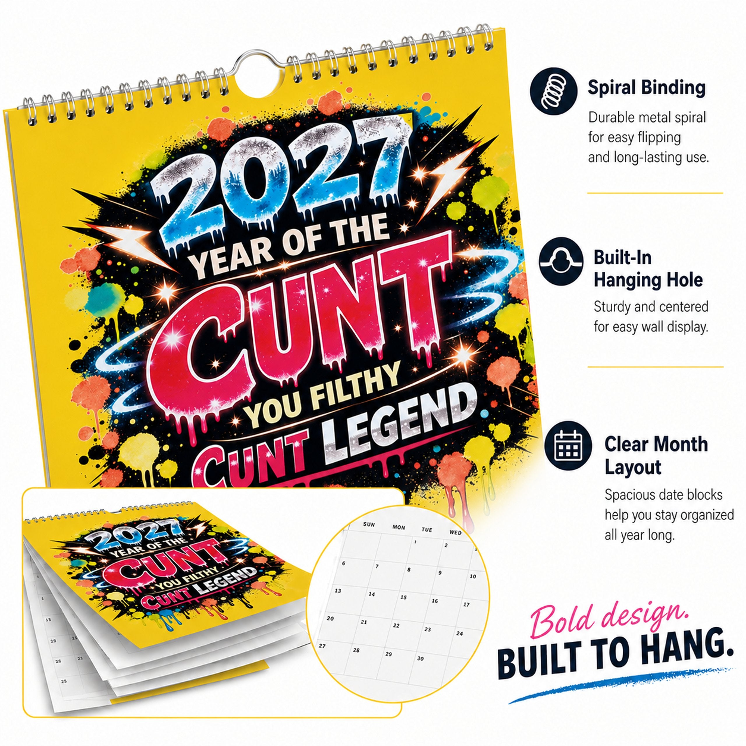 RogueWall – 2027 Bold Graffiti Humor Calendar