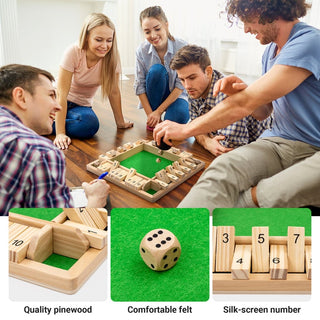Dice Adventure - Classic Wooden Board Game for Family Fun