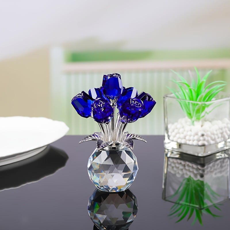 PureBloom – Elegant Glass Rose Decorative Keepsake
