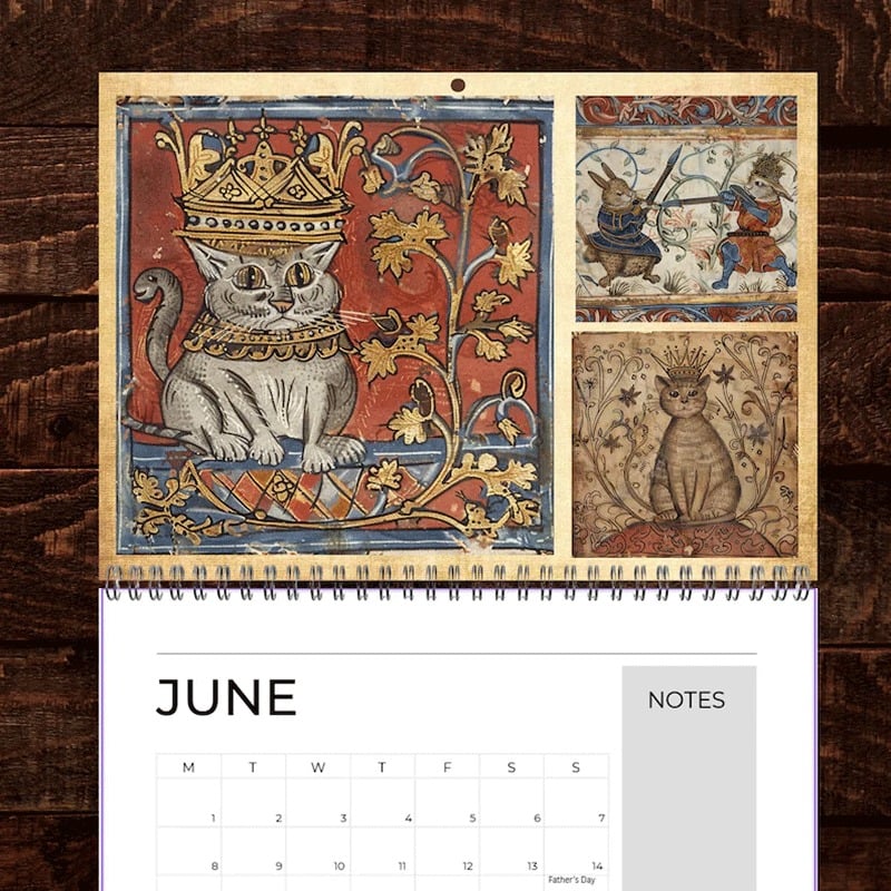 Meowjesty - A Medieval Cat Art Calendar 2026