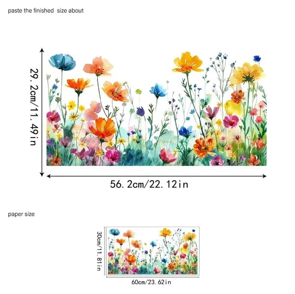 BloomView - Colorful Floral Bouquet Window Sticker