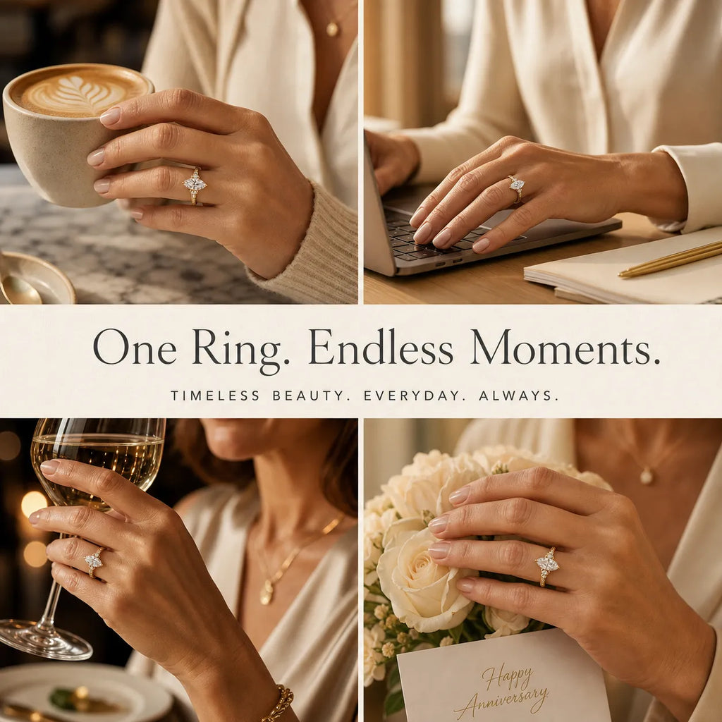 BlushAura – Vintage Marquise Ring
