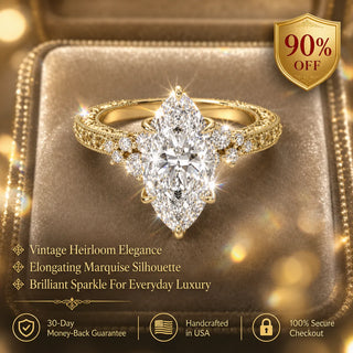 BlushAura – Vintage Marquise Ring