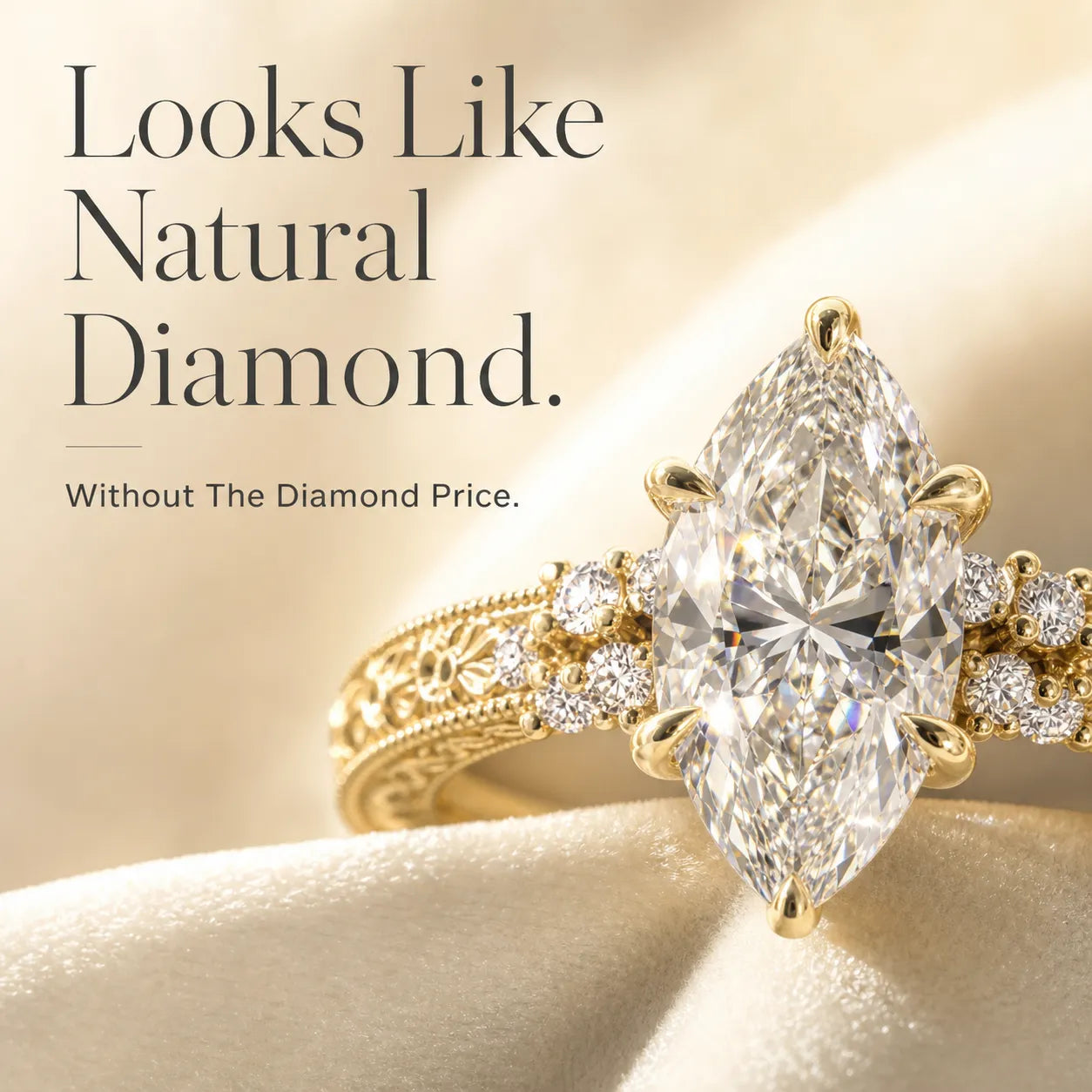 BlushAura – Vintage Marquise Ring