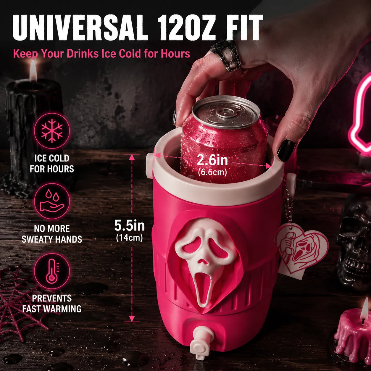 SpookyChill – Horror Themed Insulated Can Tumbler