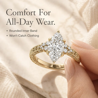 BlushAura – Vintage Marquise Ring