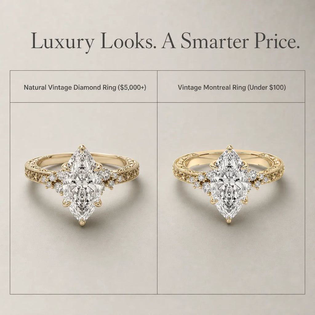 BlushAura – Vintage Marquise Ring